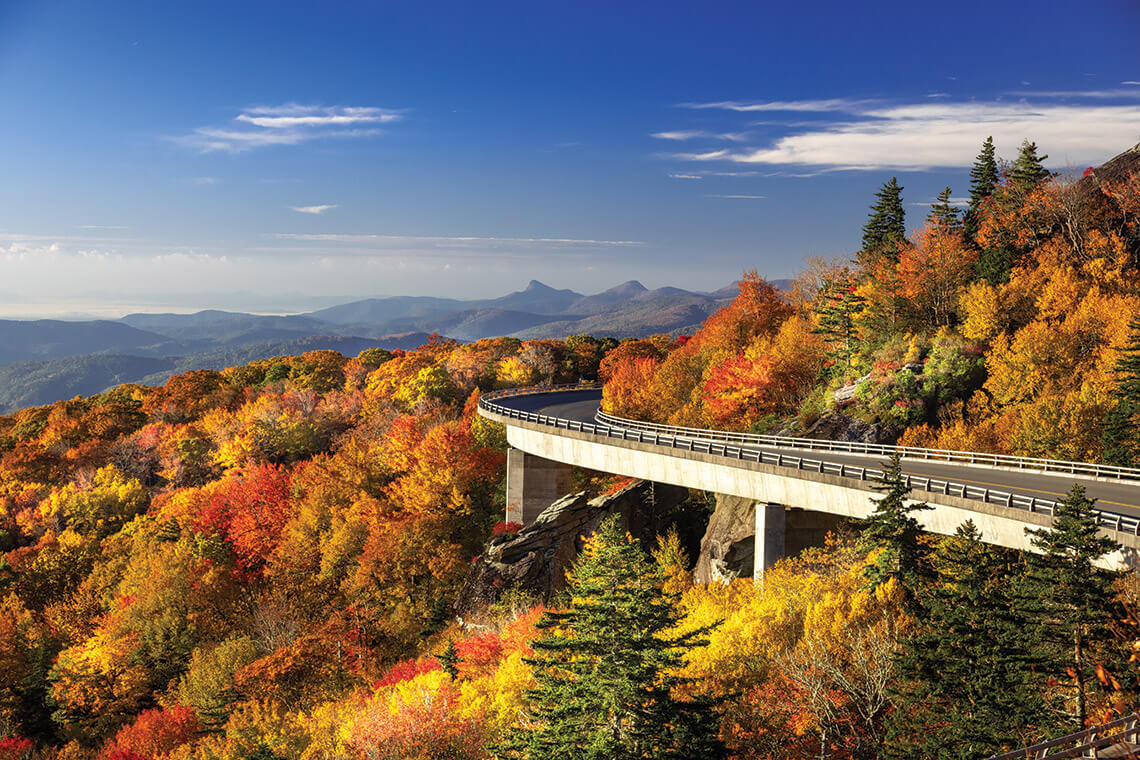 Linn Cove Viaduct in fall